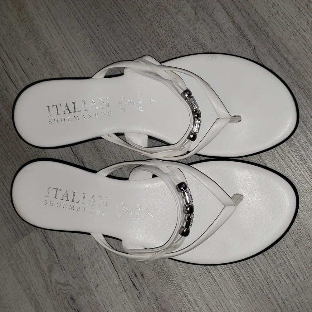 Italian Shoe Makers size 7 white sandal
